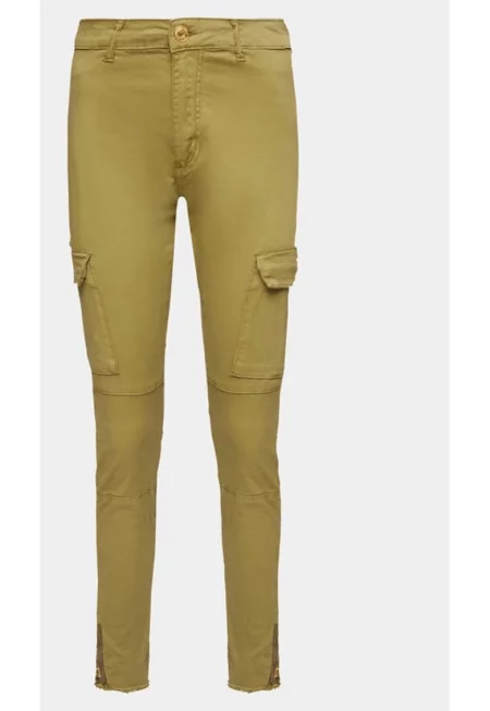 Дамски панталон -  861513 - Зелен - Памук