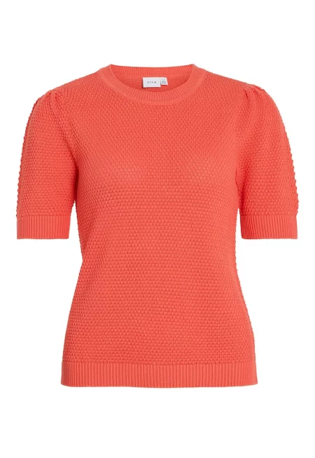 Дамски пуловер  14084421 - Органичен памук/Памук - Розов