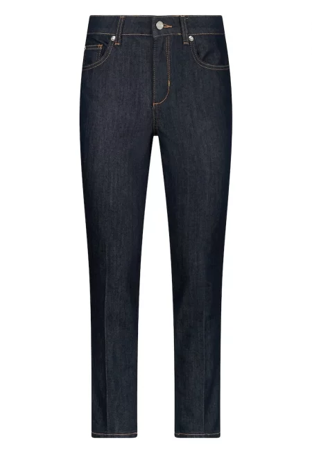 Дънки капри със средна талия - Тъмносин