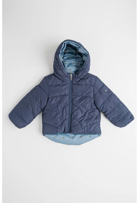 Двулицево яке с качулка и флорален принт