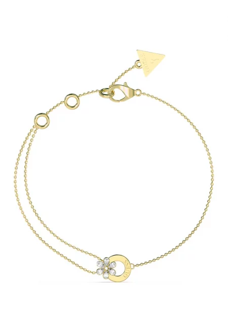 Гривна с кристали - Златист/Прозрачен