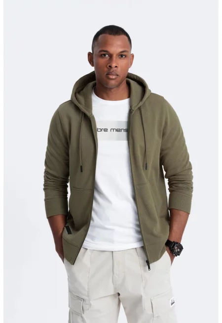 Худи с цип и джобове