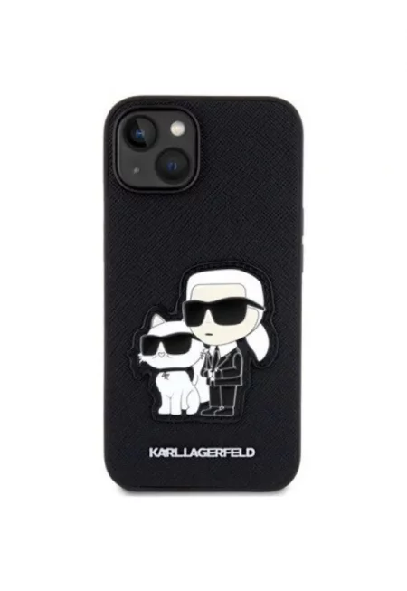 Калъф  Saffiano Karl and Choupette NFT - За iPhone 13 - Черен