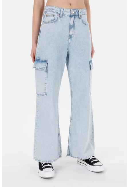 Карго дънки - Пастелносин