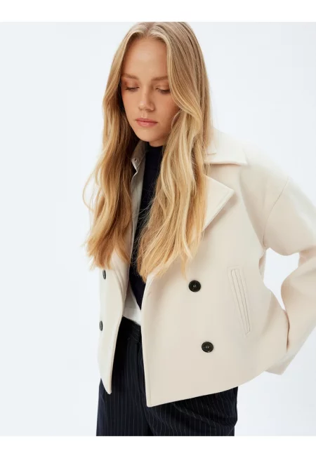 Къс тренч - Сиво-бежов