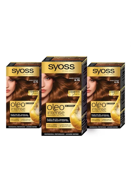 Комплект: 3 x Перманентни бои за коса без амоняк  Color Oleo Intense - 7-58 Cool beige blond - 115 мл