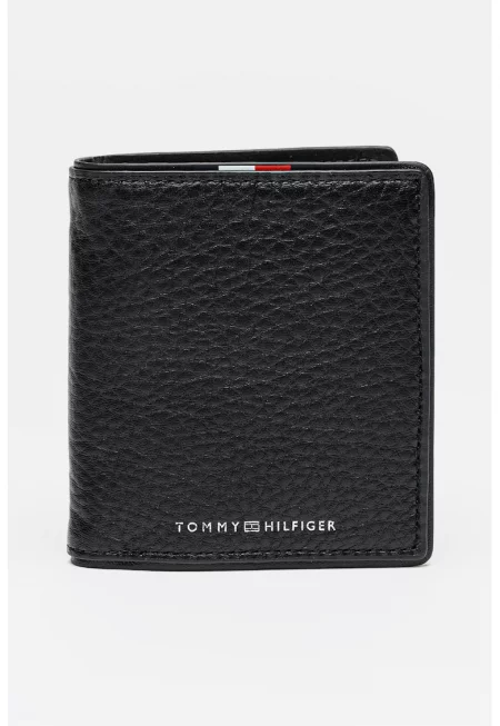 Кожен портфейл Corporate с тройно прегъване - Черен