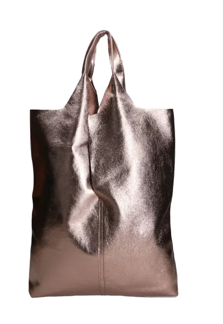 Кожена чанта Хобо с несесер с цип