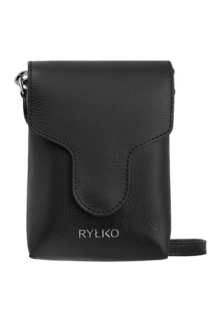 Кожена чанта през рамо - Черен