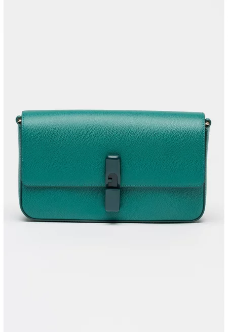 Кожена чанта през рамо Iride с капаче