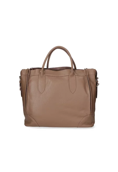 Кожена чанта - Сиво-кафяв