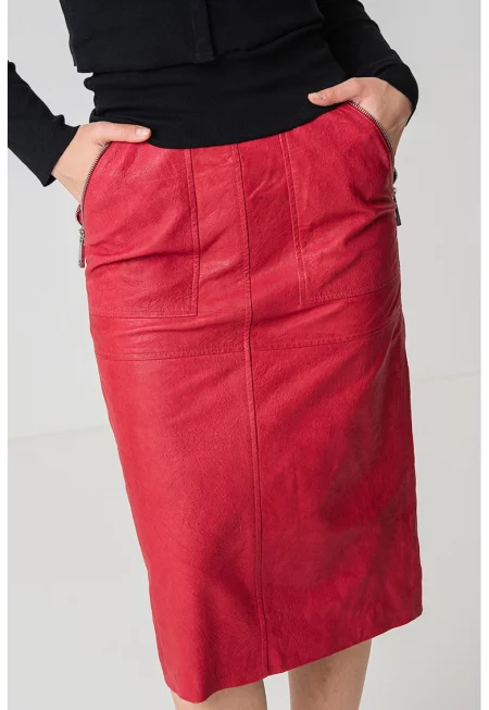 Кожена пола - Бордо