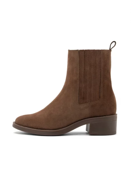 Кожени боти Bianka с масивен ток