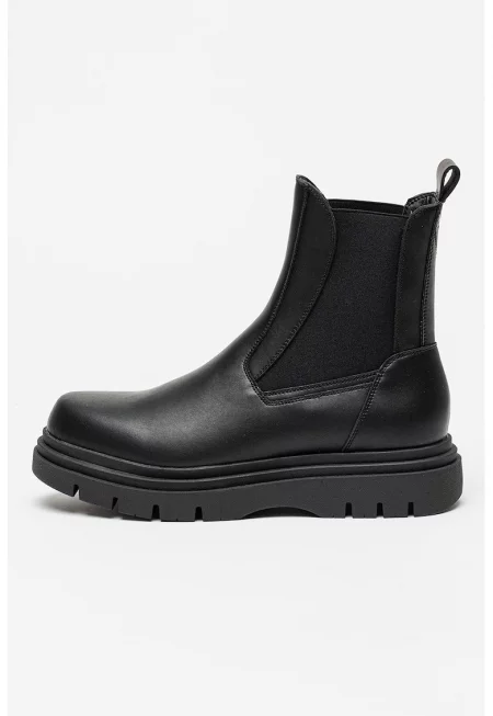 Кожени боти Chelsea с метално лого