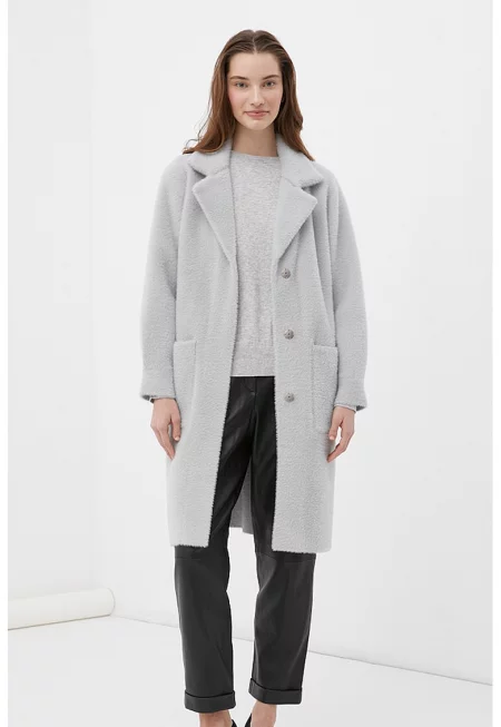 Мъхесто палто с капси