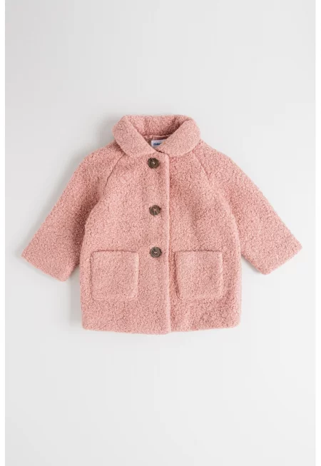 Мъхесто палто с копчета