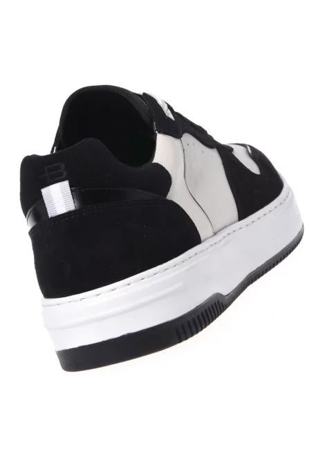 Маратонки с велур - Бял/Черен