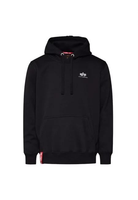 Мъжка качулка -  Basic Hoody Small Logo 196318-03 - Памук/Полиестер - Черна - Черен