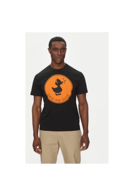 Мъжка тениска  DT0825M-BESY20 - органичен памук - черна - Черен