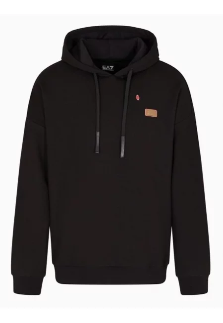 Мъжки суичър  TRAIN GRAPHIC SERIES M HOODIE RN SPORTS BR CO PL - Памук - Черен - Черен