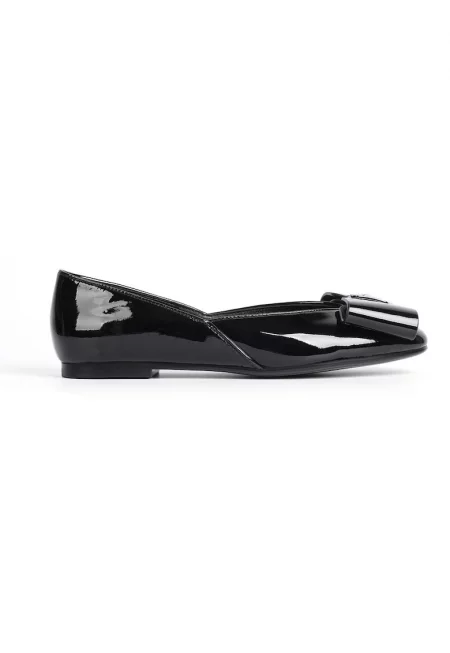 Noella Patent Leather Flats With Bow Application