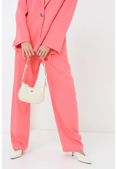 Панталон с широк крачол и басти - Фуксия