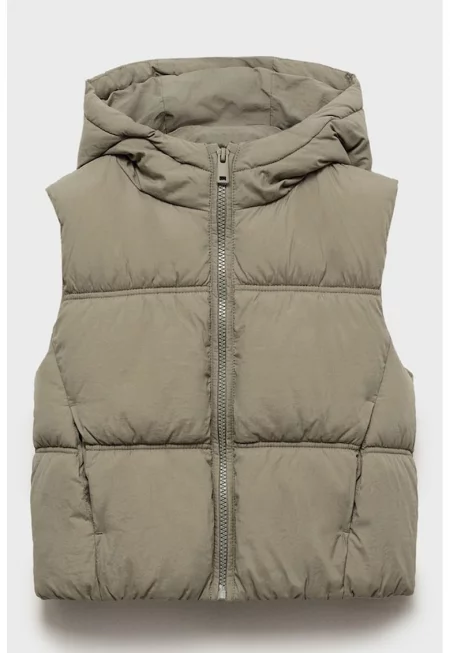 Подплатен елек с качулка