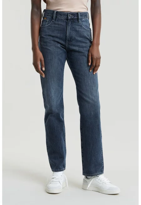 Прави дънки Viktoria с висока талия - Тъмносин