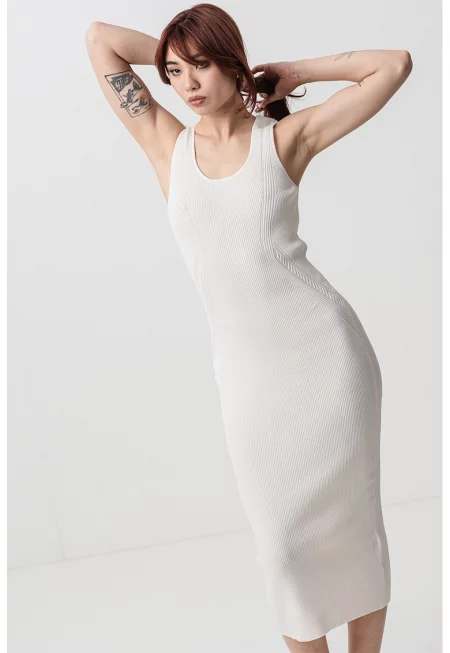 Рипсена рокля - Слонова кост