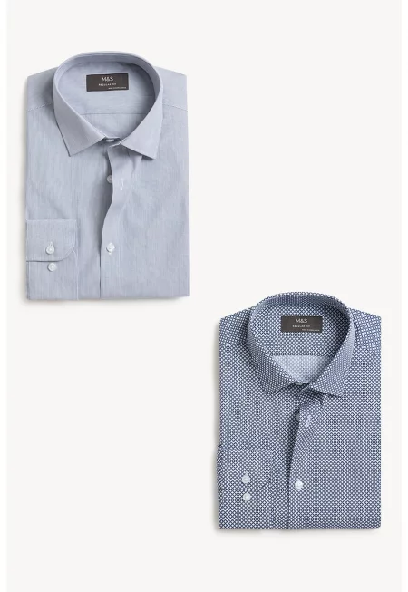 Риза със стандартна кройка - 2 броя