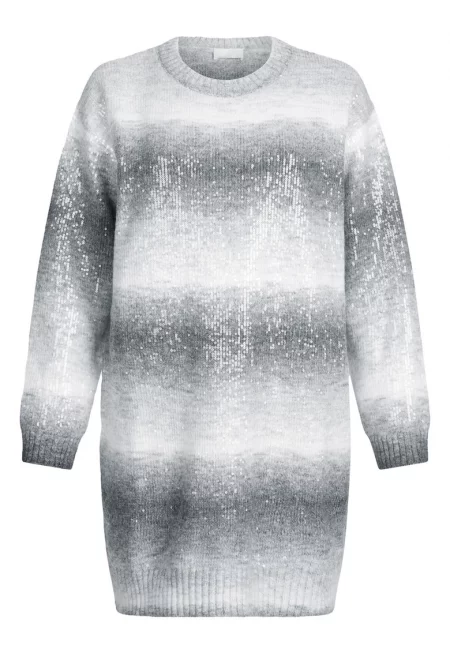 Рокля-пуловер с пайети