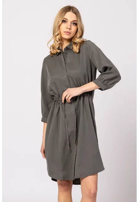 Рокля-риза Villach със странични цепки - Тъмнозелен