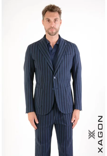 Сако regular fit - с принт на райета