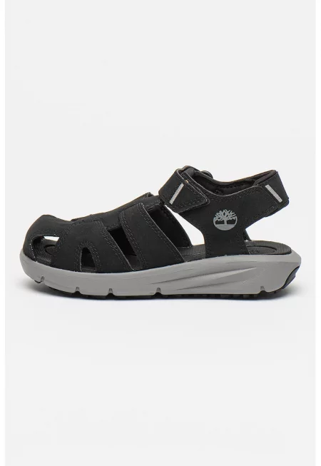 Сандали Motion Dune от еко велур с велкро - Черен