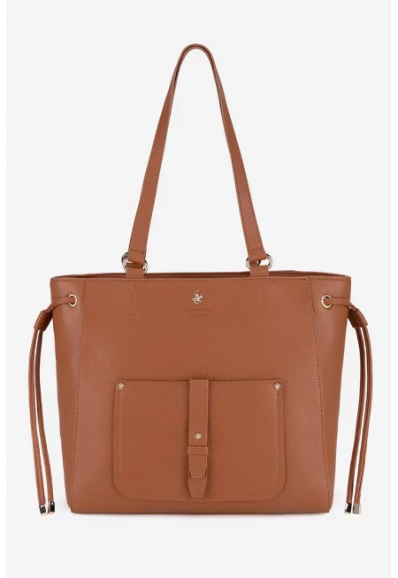 Шопинг чанта от еко кожа - Карамел