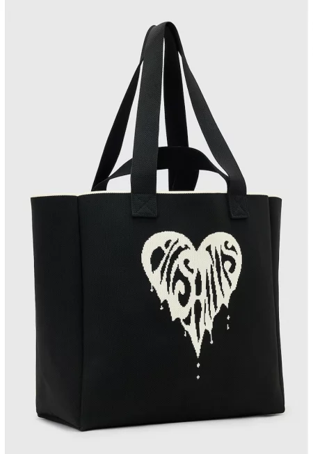 Шопинг чанта със сърцевиден принт