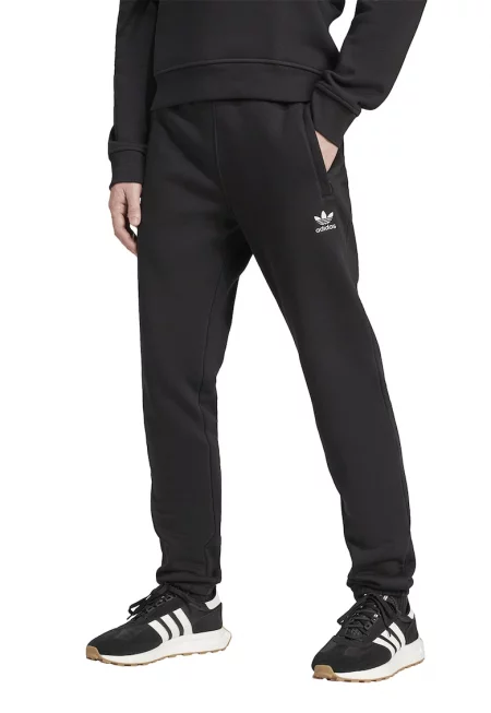 Спортен слим панталон Trefoil Essentials с джобове - Мръснобял/Антрацитно сиво