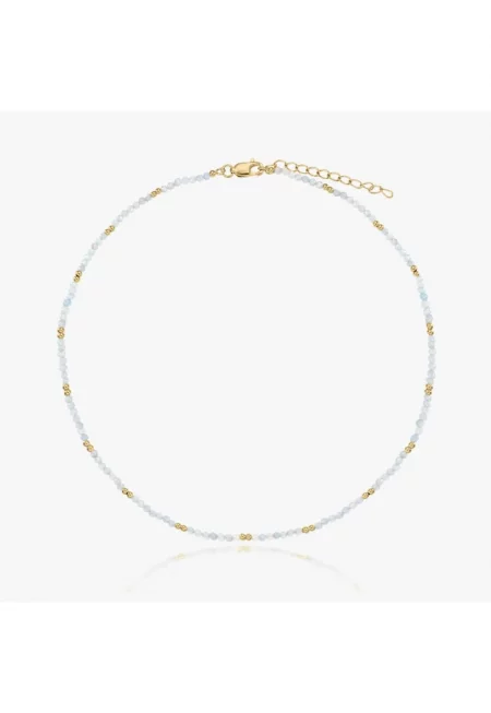 Сребърно колие Golden SummerScape – Лунен камък