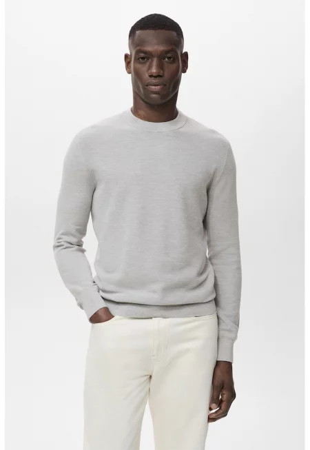 Стандартен фино плетен пуловер