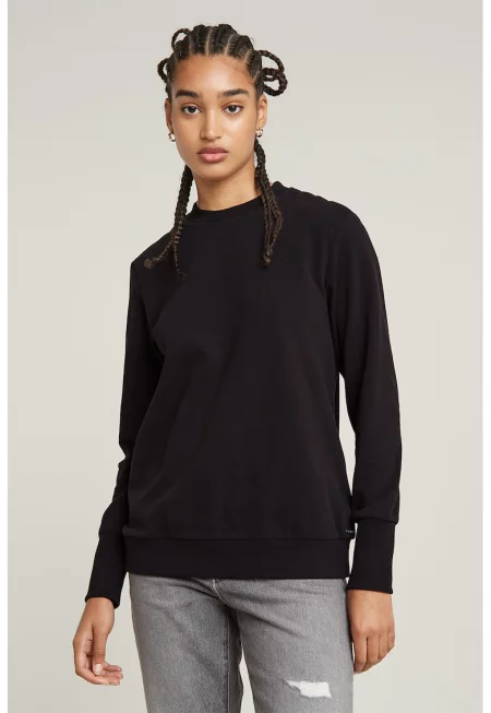 Суитшърт с органичен памук - Черен