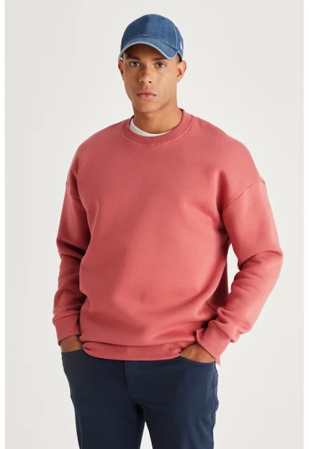 Суитшърт с овално деколте и паднали ръкави