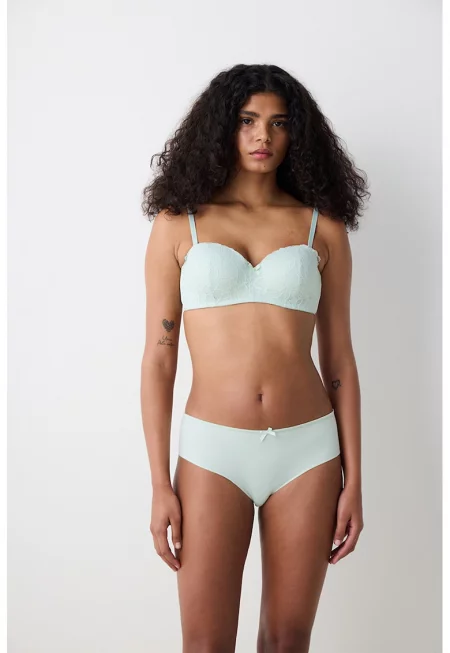 Сутиен с цели чашки - Бледозелен