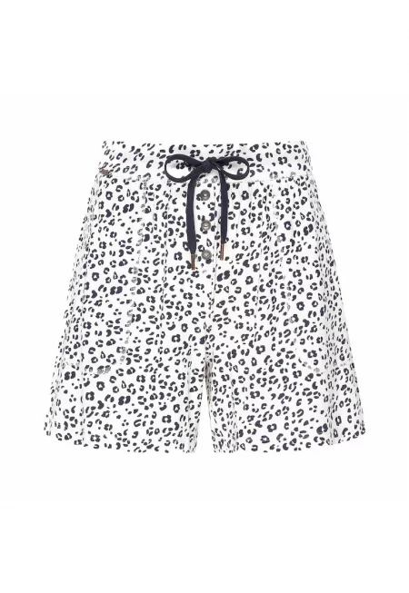 Свободен къс панталон с модал с връзка