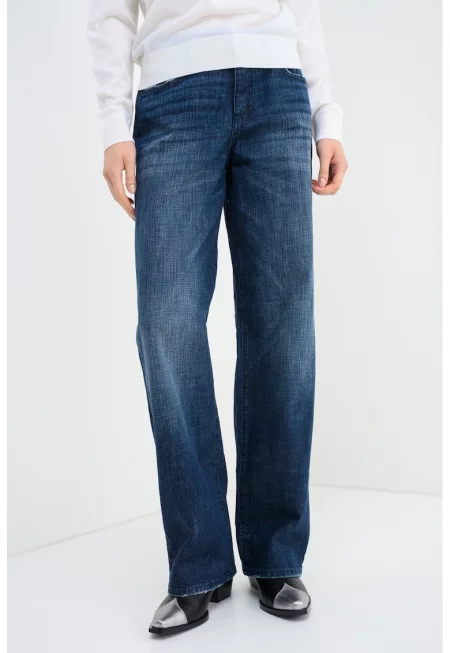 Свободно яке с ниска талия - Тъмносин