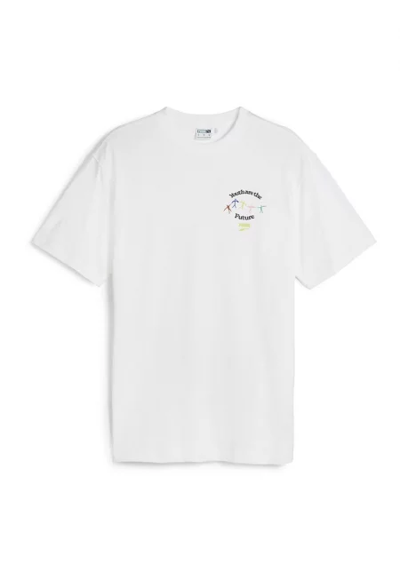 Тениска Downtown с памук и принт на гърба