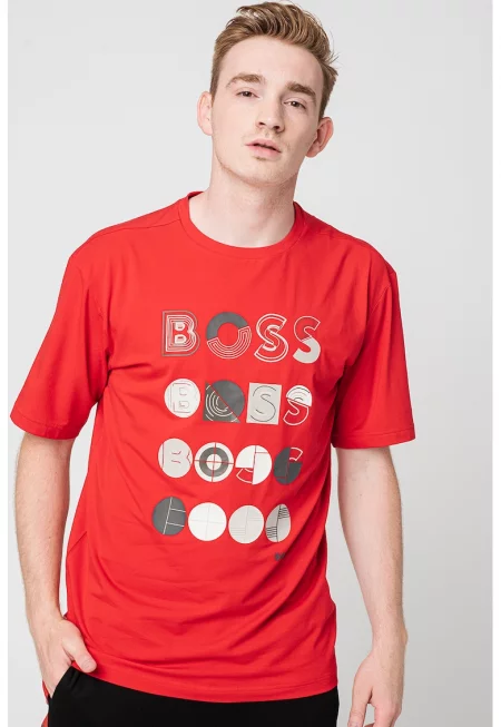 Тениска с контрастно лого