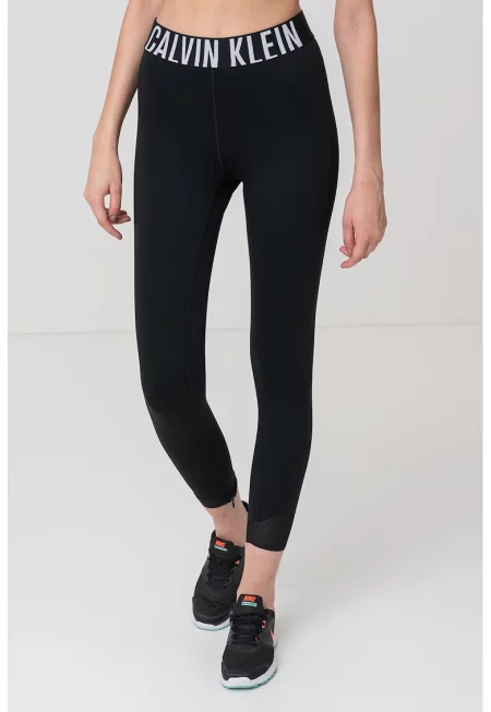 Тренировъчен клин с лого на талията - Черен