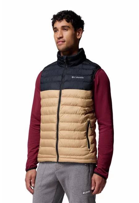 Ватиран елек Powder Lite II - Бледожълт/Избеляло черно