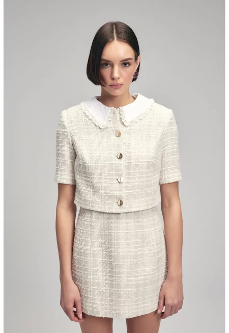 Яке от туид с къси ръкави