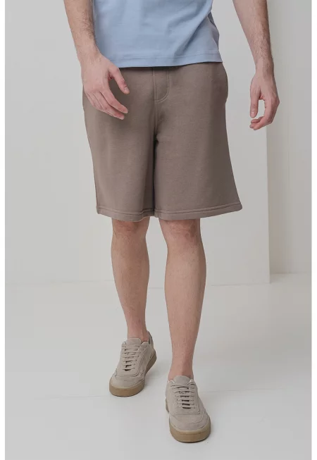 Бермуди с връзка - Светло кафяво